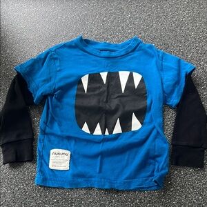 Nununu Long Sleeve Blue Monster Tee